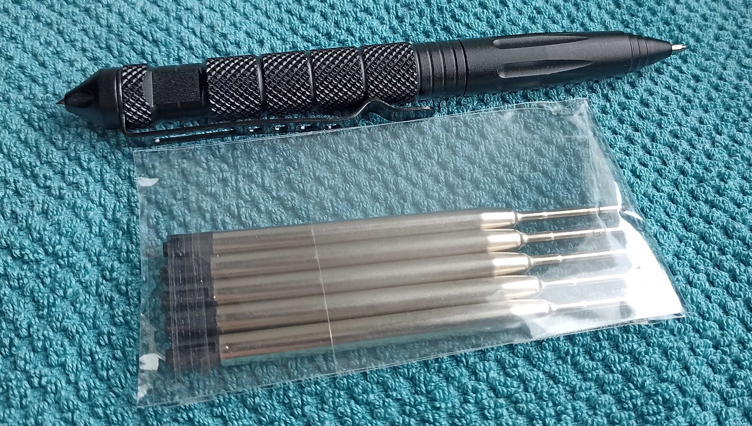 Тактическая ручка со стеклобоем + 5 стержней