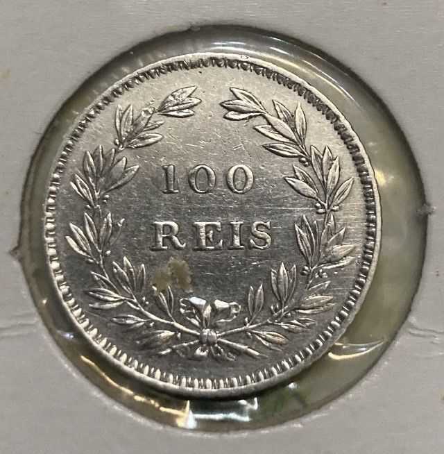 100 reis D.Maria II de 1853 prata