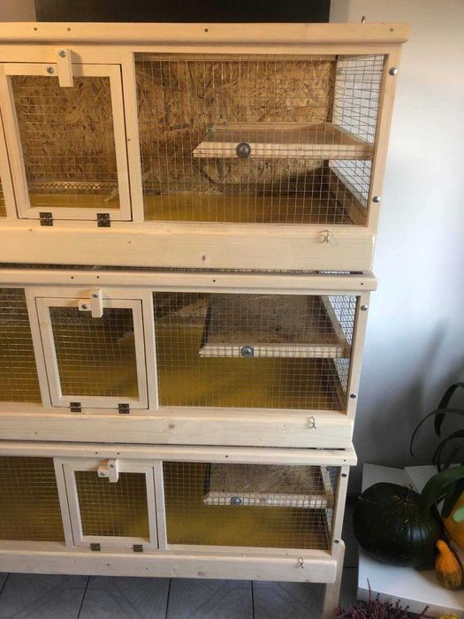 Klatka drewniana zagroda dla królika świnki morskiej, królika.