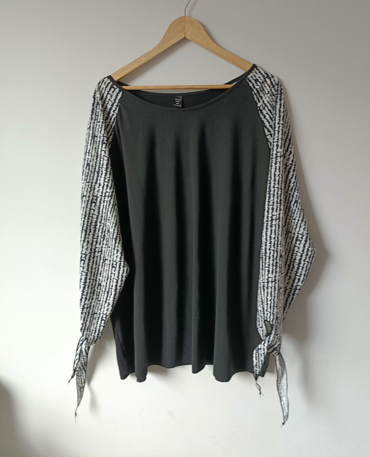 Bluzka damska czarna plus size