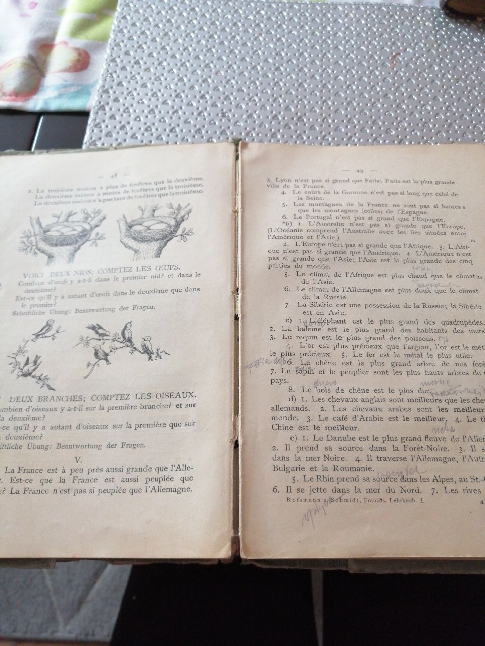 Słownik francuski z 1907r po niemiecku