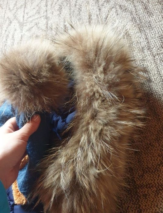 Зимняя куртка 3-5 104 110 116 С натуральним мехом