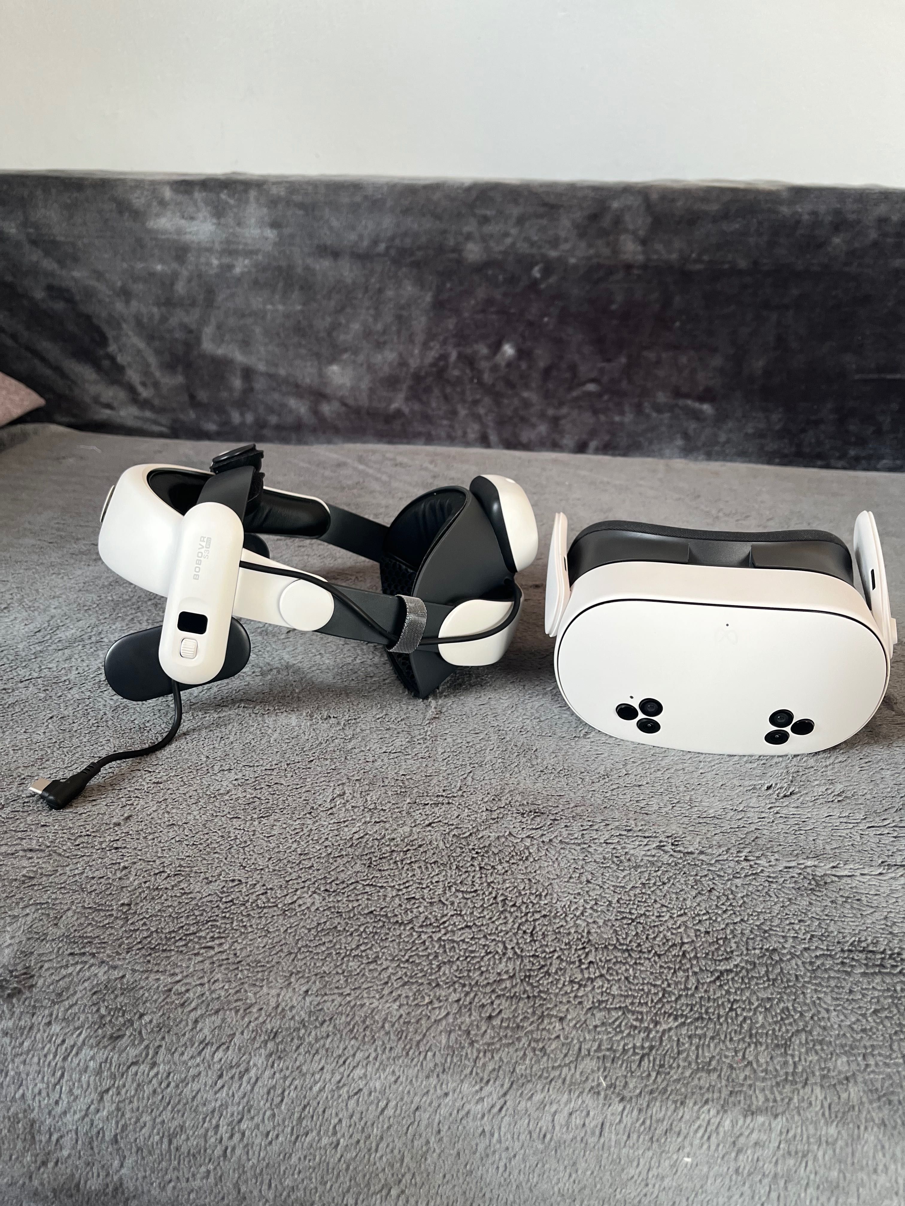 Gogle VR OCULUS Meta Quest 3S 256GB dodatkowo z paskiem Bobo VR S3 Pro