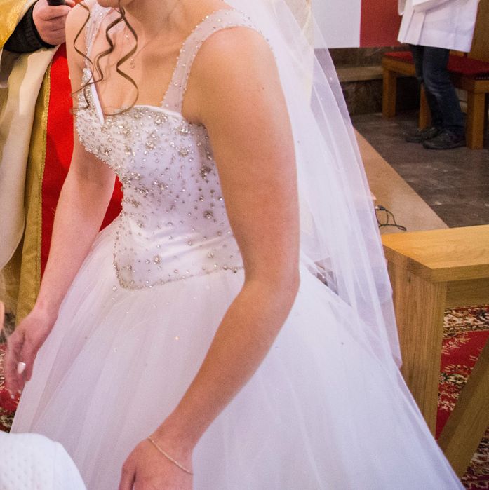 Suknia ślubna księżniczka Princessa gorset A GRATISY!!!