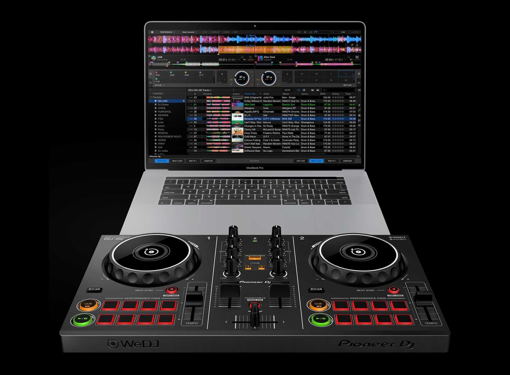 Controlador de DJ Pioneer DJ DDJ-200 com Bag incluída