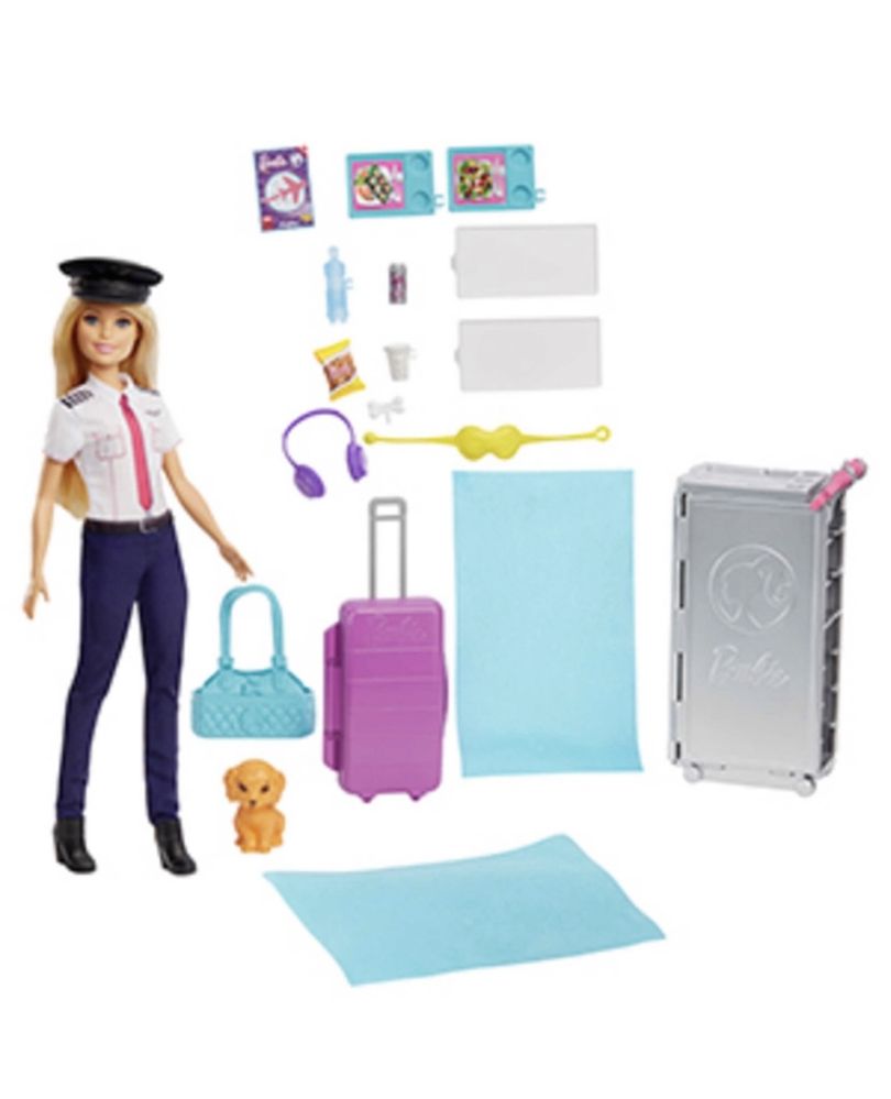 Великий літак Барбі з лялькою пілотом mattel dream plane Barbie pilot