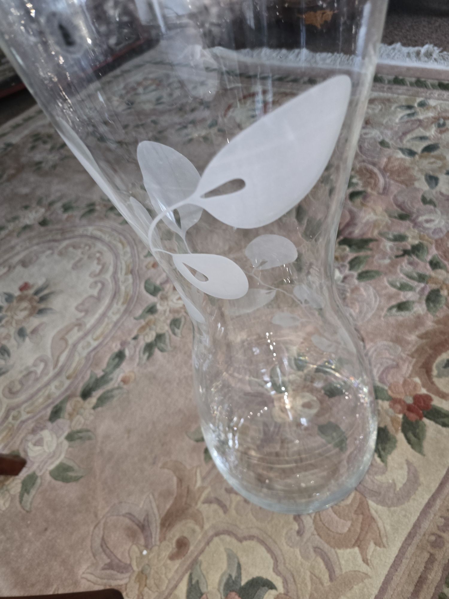 Vaso em vidro impecável 70x17cm diâmetro