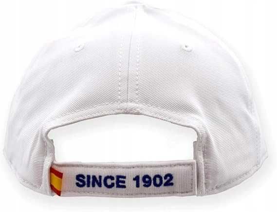 REAL MADRYT licencjonowana bawełniana biała czapka z daszkiem OSFM