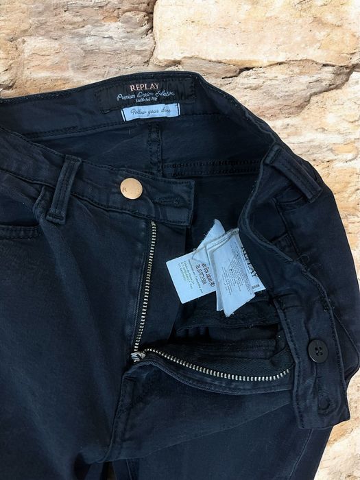 Replay roz. W27 L30 damskie czarne dżinsy Skinny