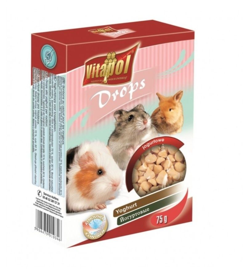 Vitapol dropsy dla gryzoni I królików  różne smaki