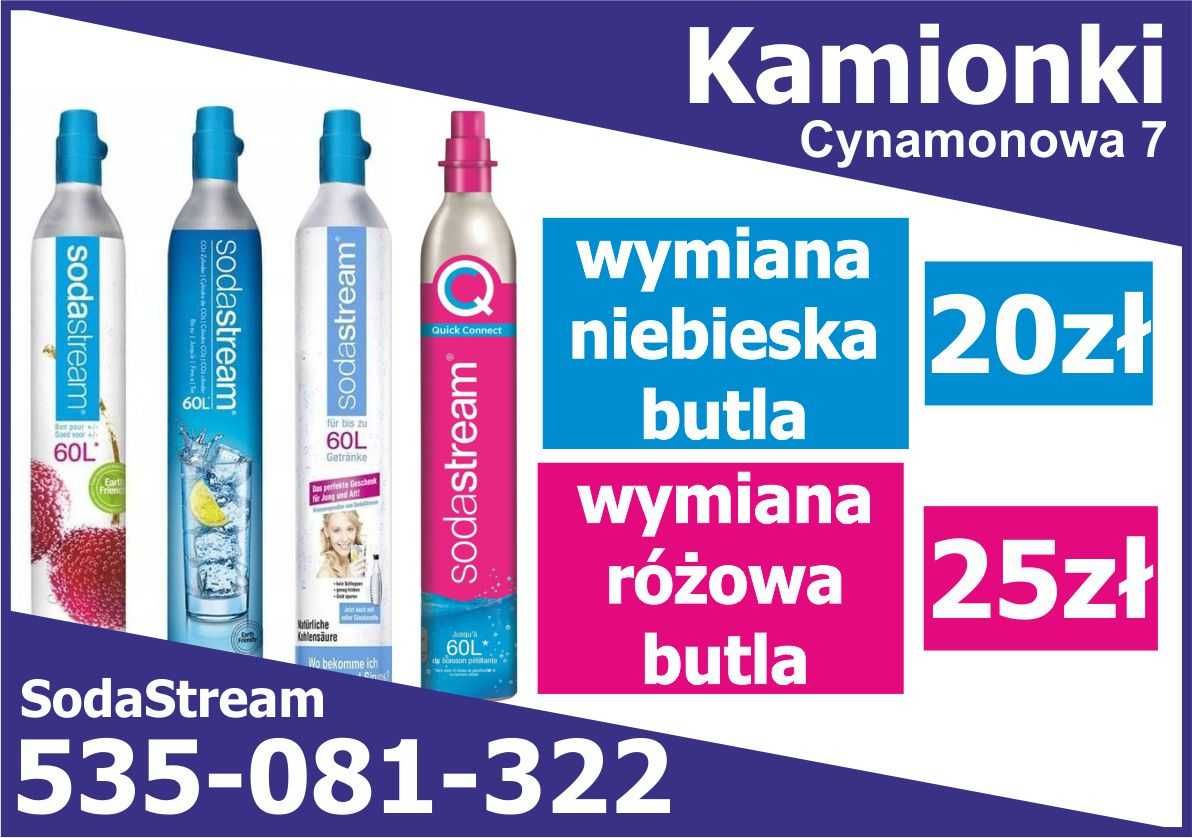 SodaStream wymiana butli CO2 tylko 20 zł niebieska butla