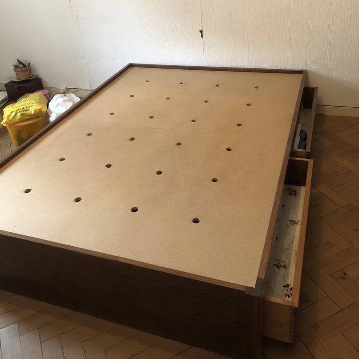 Cama casal madeira maciça