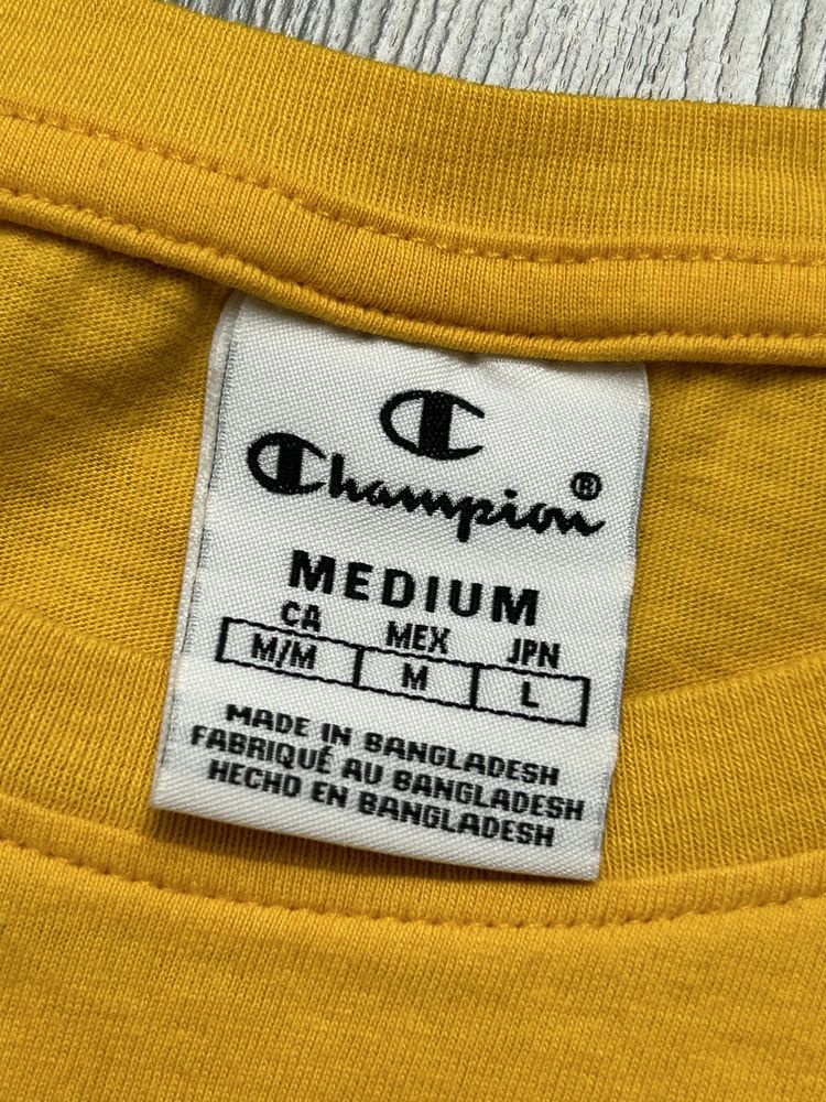 Żółty t-shirt koszulka Champion M