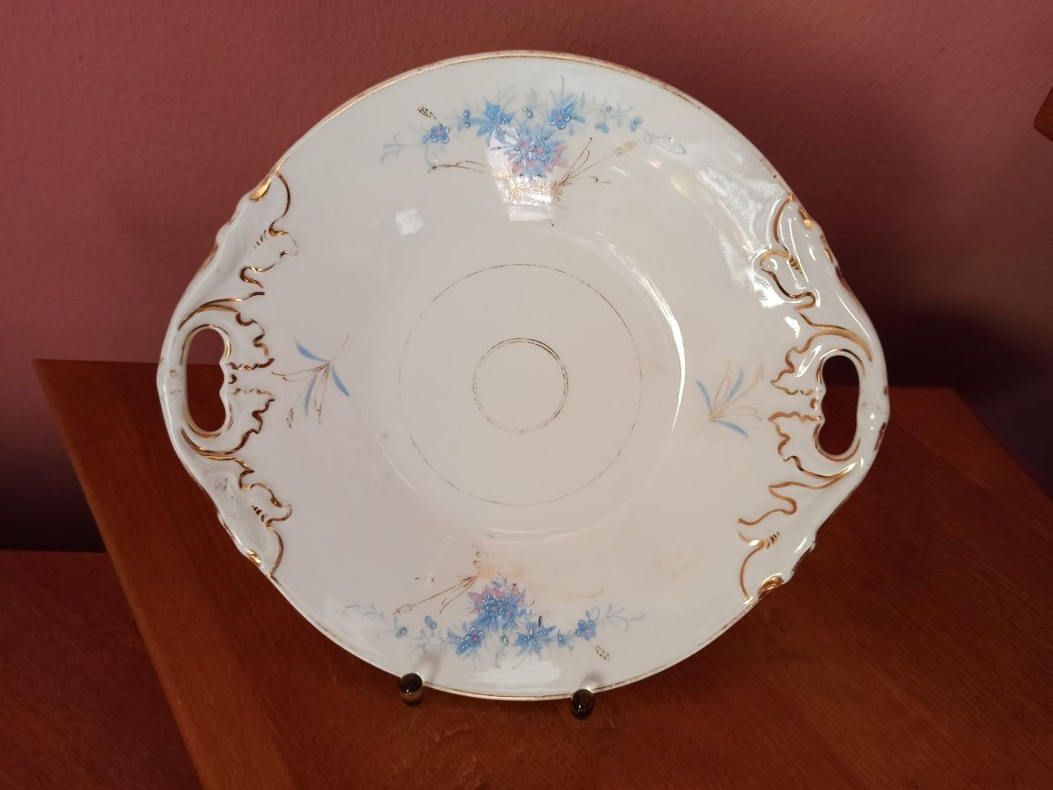 Porcelana Śląska KPM Waldenburg Patera ręczne zdobienia