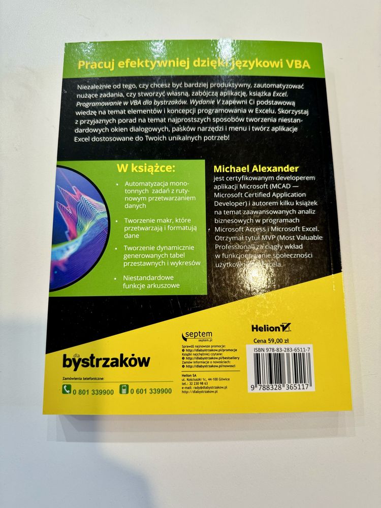 Książka Excel Programowanie w VBA Michael Alexander John Walkenbach V