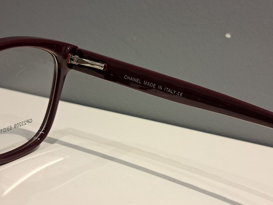 CHANEL bordowe nowe damskie okulary zerówki oprawki