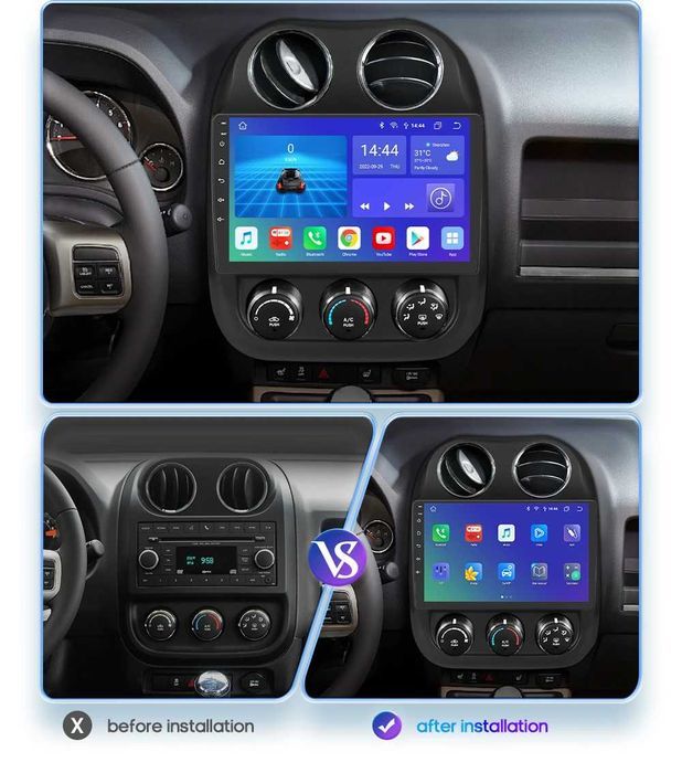 Radio Android 12 Jeep kompas Patriot 2011/2017r gps wifi bluetooth