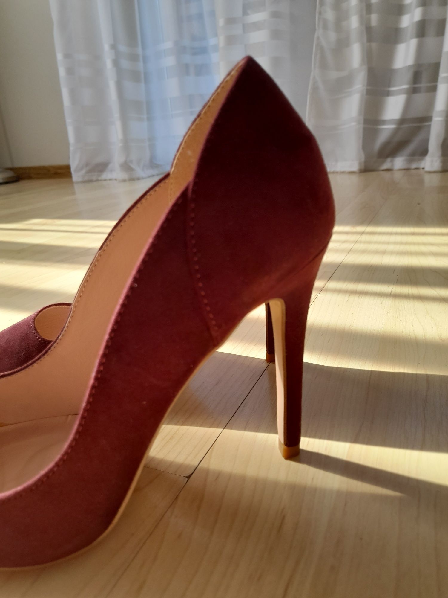 Buty Szpilki bordowe New Look rozmiar 39