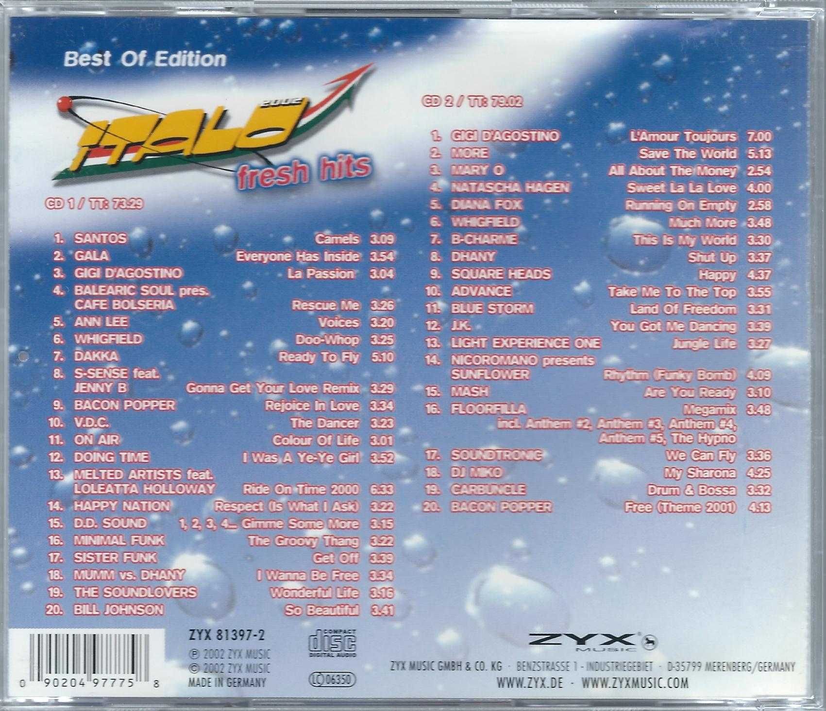 2 CD VA - Italo Fresh Hits 2002 - Best Of Edition (2002) (ZYX Music)