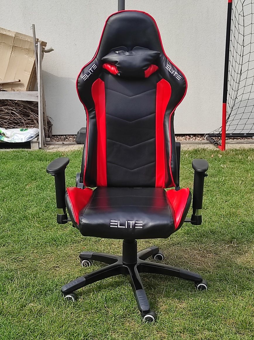 Fotel gamingowy Elite czarno czerwony