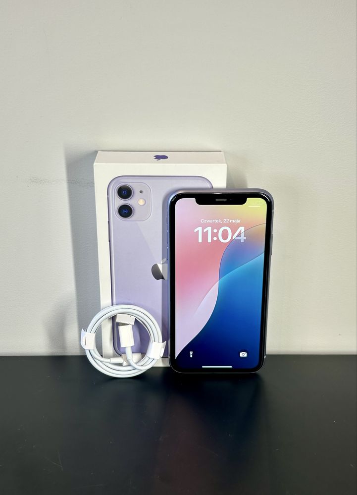 IPHONE 11 64gb - stwietny stan + pełen zestaw