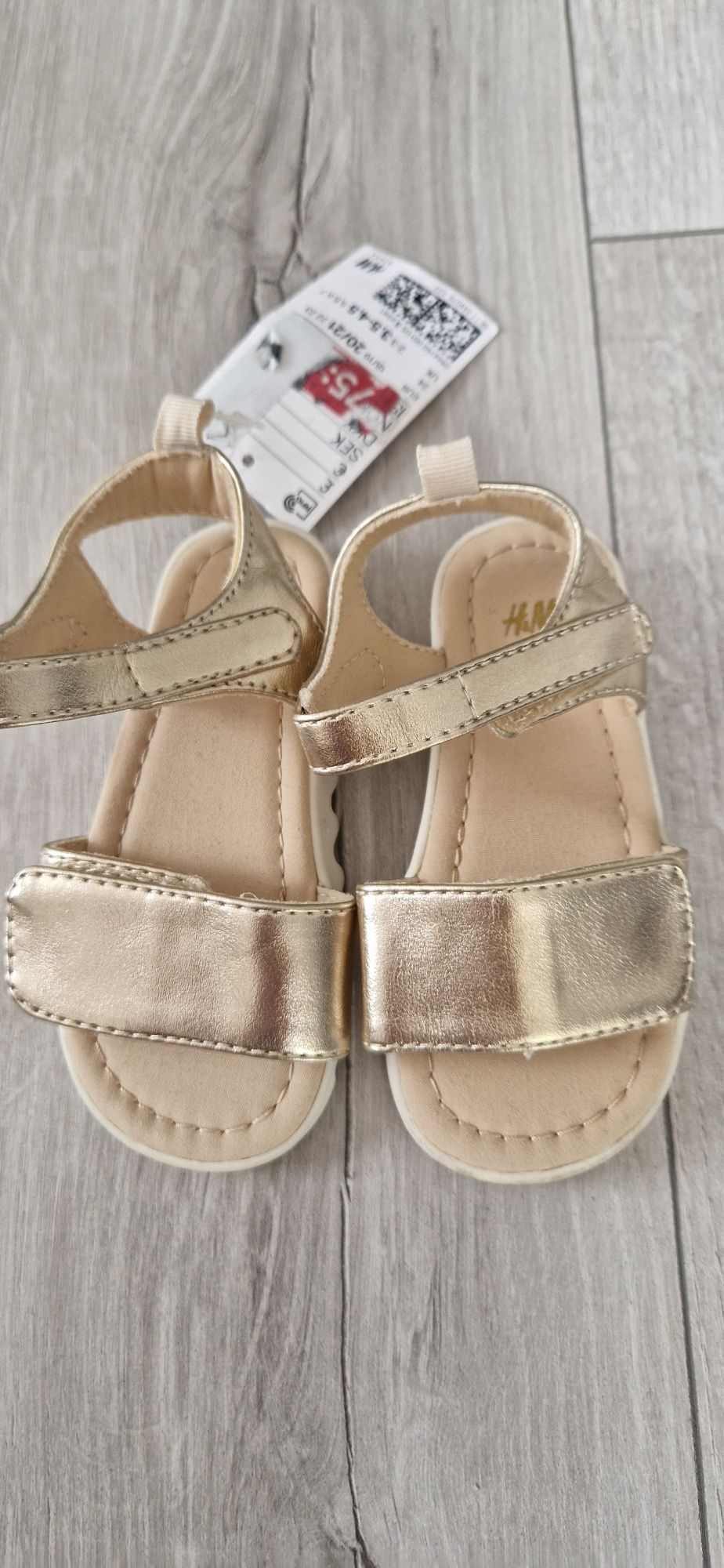 H&M złote sandałki sandały