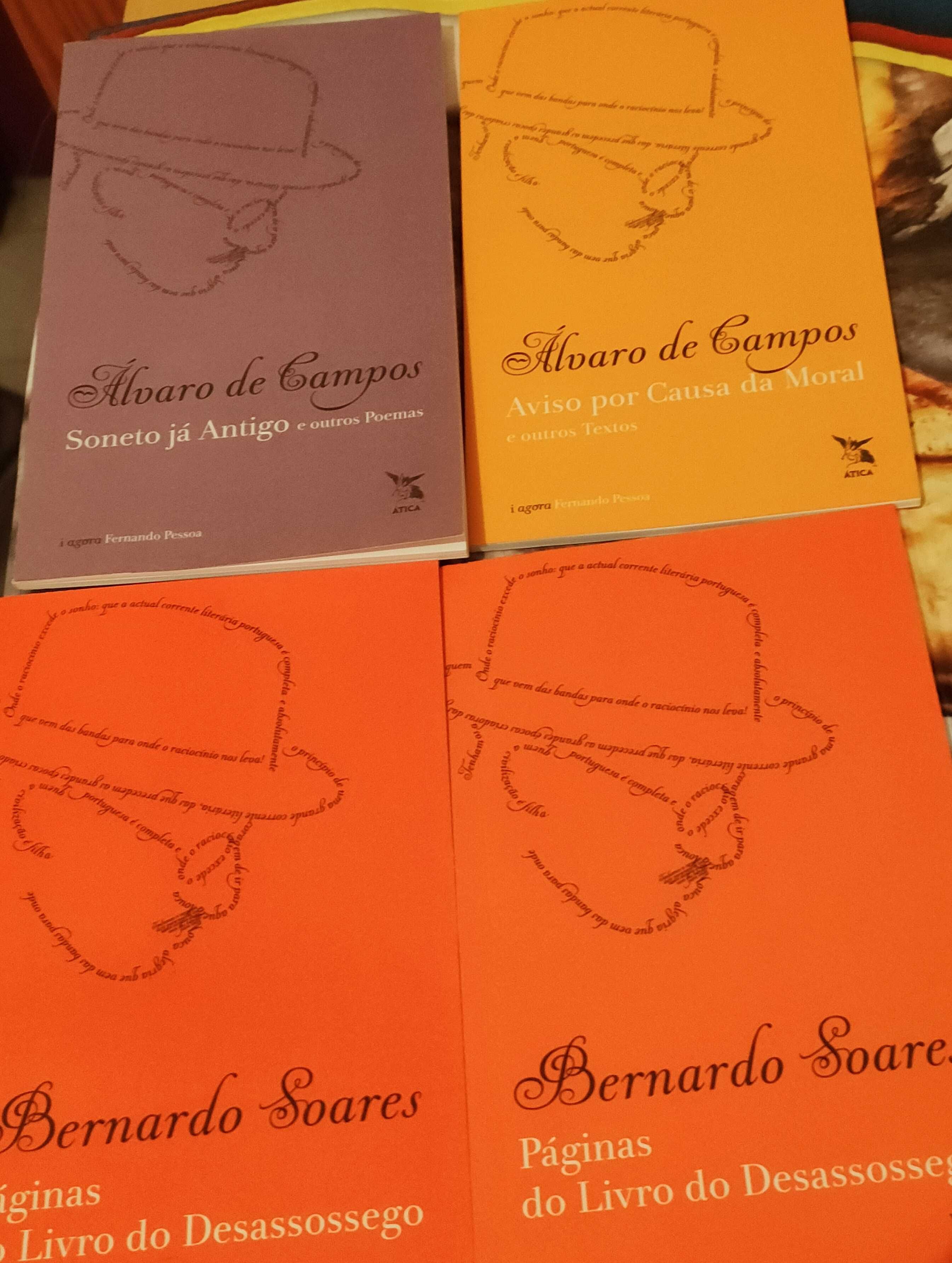 Livros Eça de Queiroz, Fernando Pessoa e heterónimos