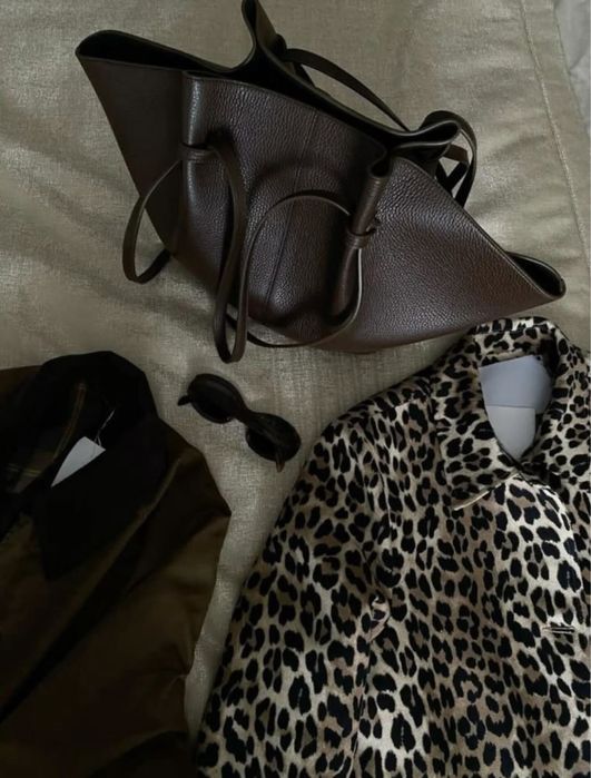 Сумка тоут шоппер кофе темный темний шоколад кожа шкіра