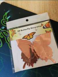 12szt motylki naklejki motyle 3d ozdoba dekoracja