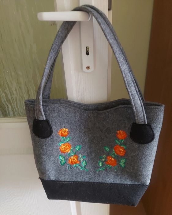 Torebka shopperka z filcu, Polska marka