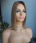 Topper z włosów naturalnych pisakowy blond z odrostem Monika