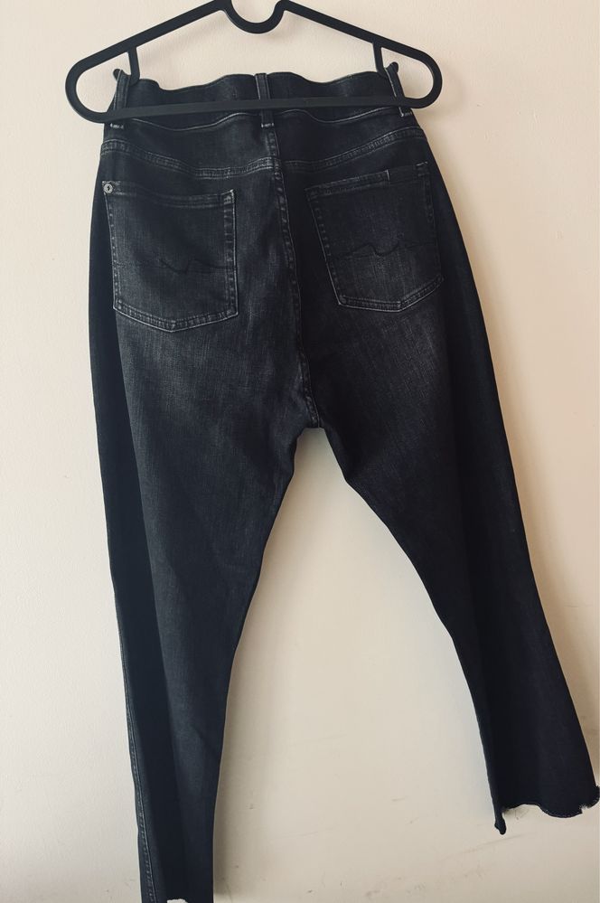 7 For all Mankind spodnie jeansowe czarne