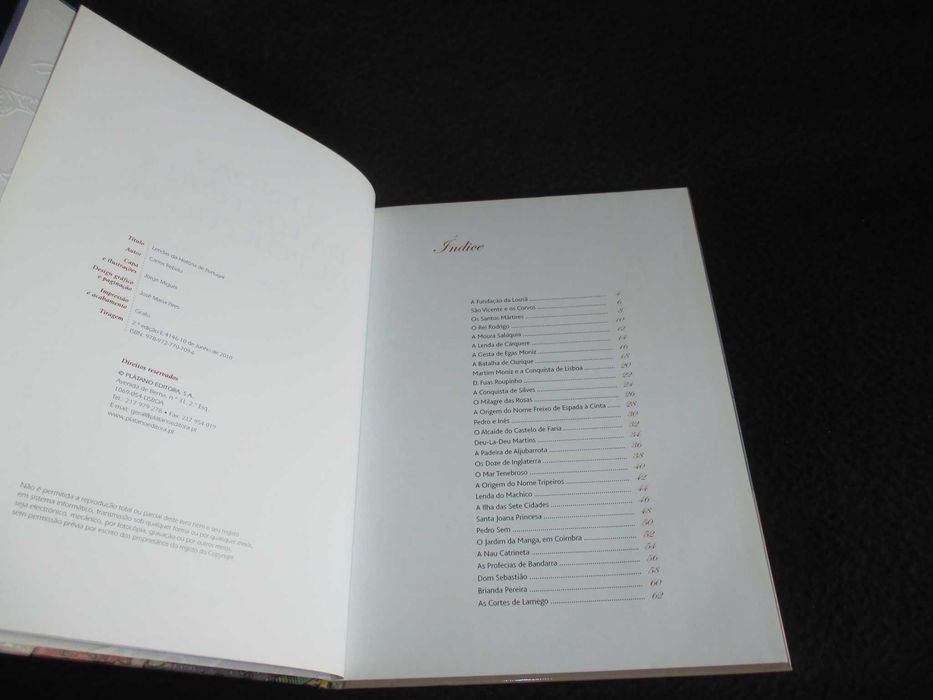 Livro Lendas da História de Portugal Carlos Rebelo