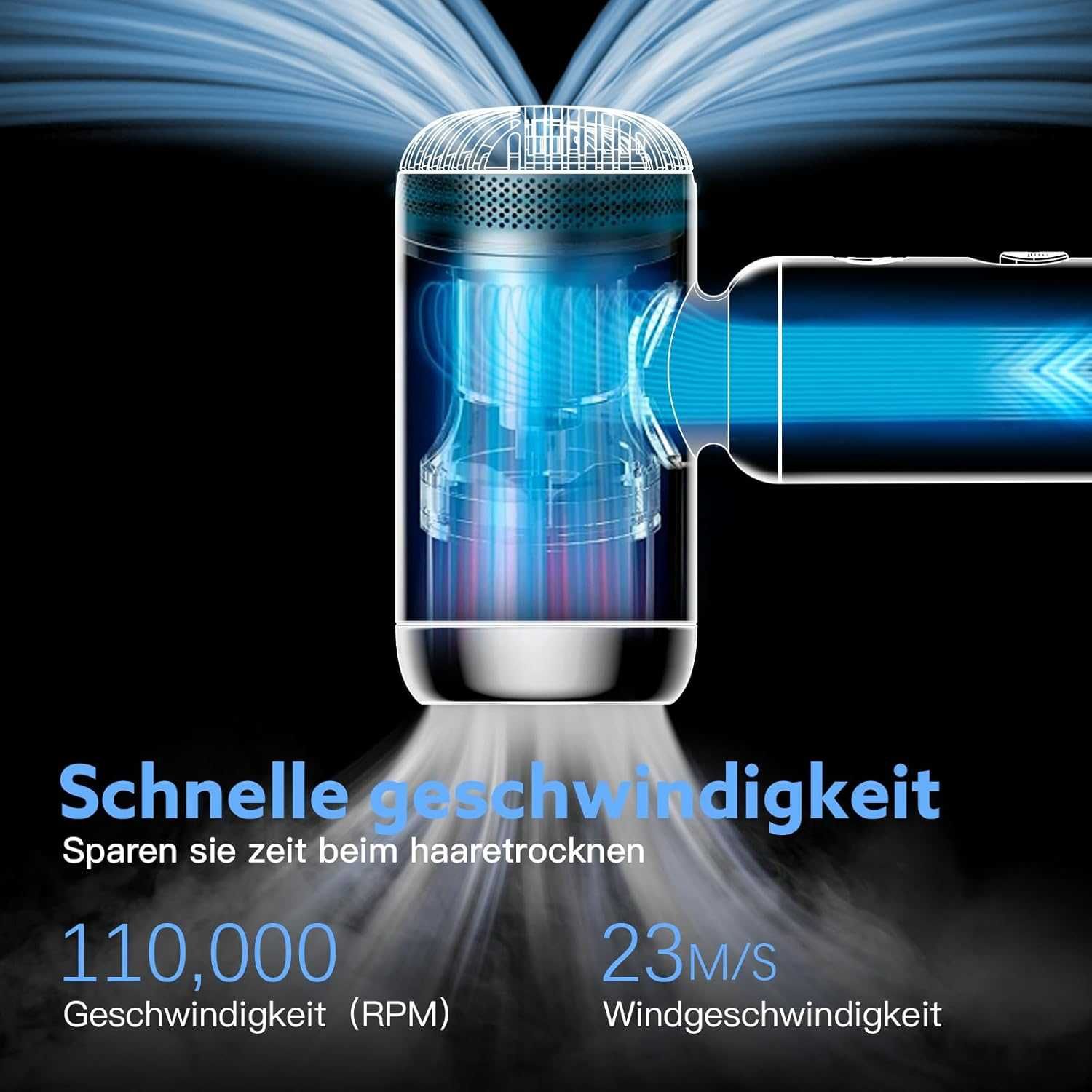 Suszarka ceramiczna jonowa 110 000 obr/min 200 milionów jonów ujemnych