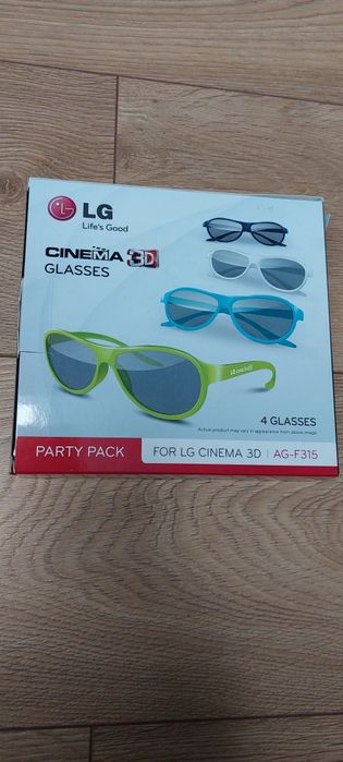 Okulary 3D LG party pack 4 sztuki NOWE