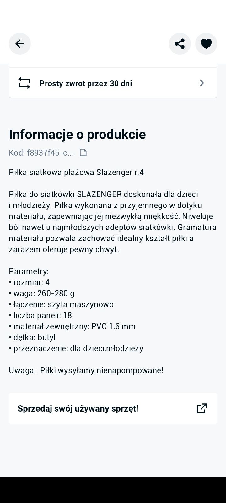 Pilka do siatki plażowej Slazenger r4 NOWA