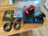 Sony PlayStation 4 Slim PS4, dwa pady, gry