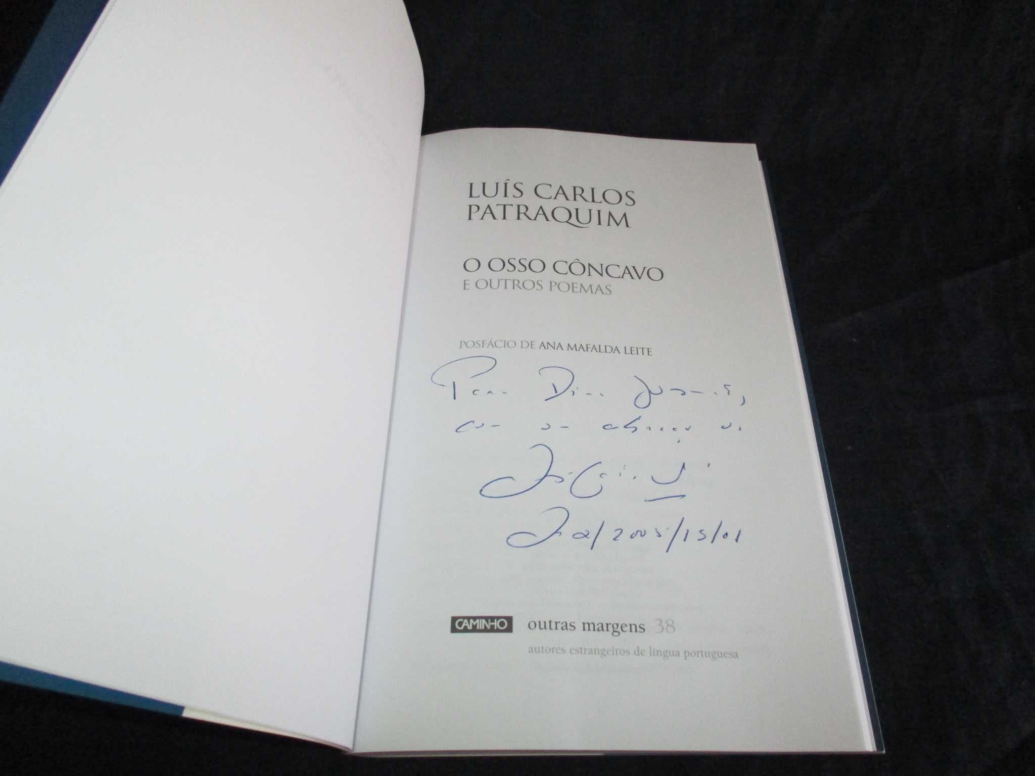 Livro O Osso Côncavo e outros Poemas Luís Carlos Patraquim Autografado