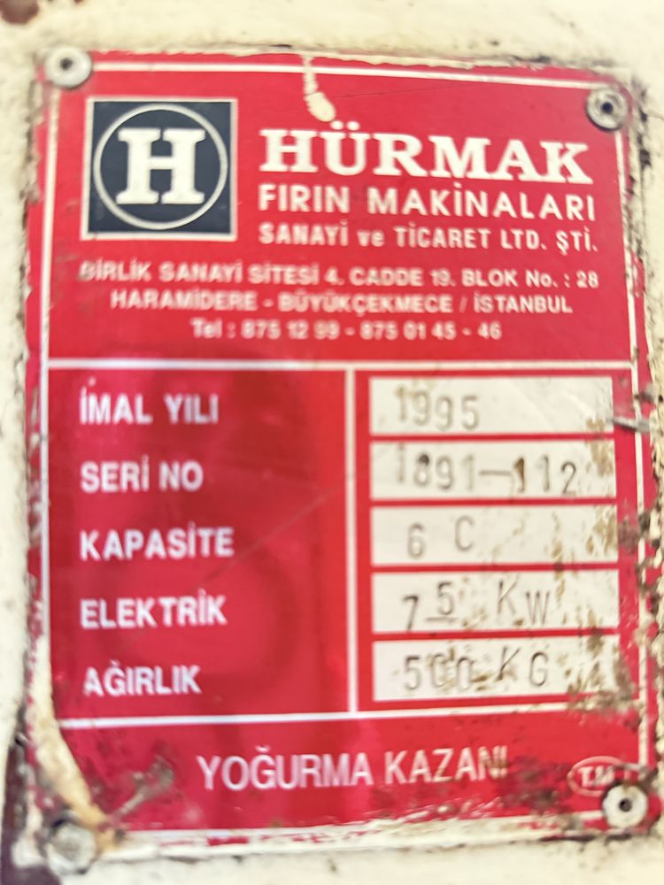 Тістомісильна машина Hurmak Туреччина.Тестомес