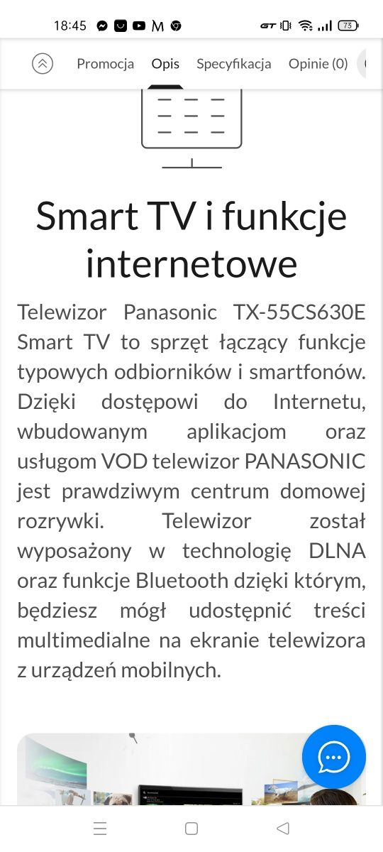 Telewizor Panasonic Viera 55"  FHD 3x HDMI Smart