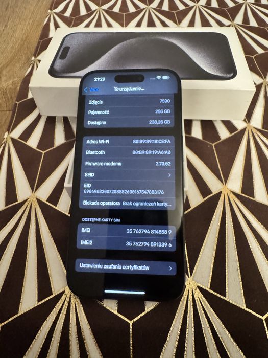 Iphone 15 pro 256gb
