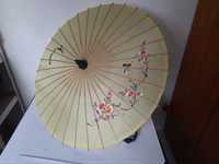 Orientalna parasolka z jedwabiu,  sztuka japońska