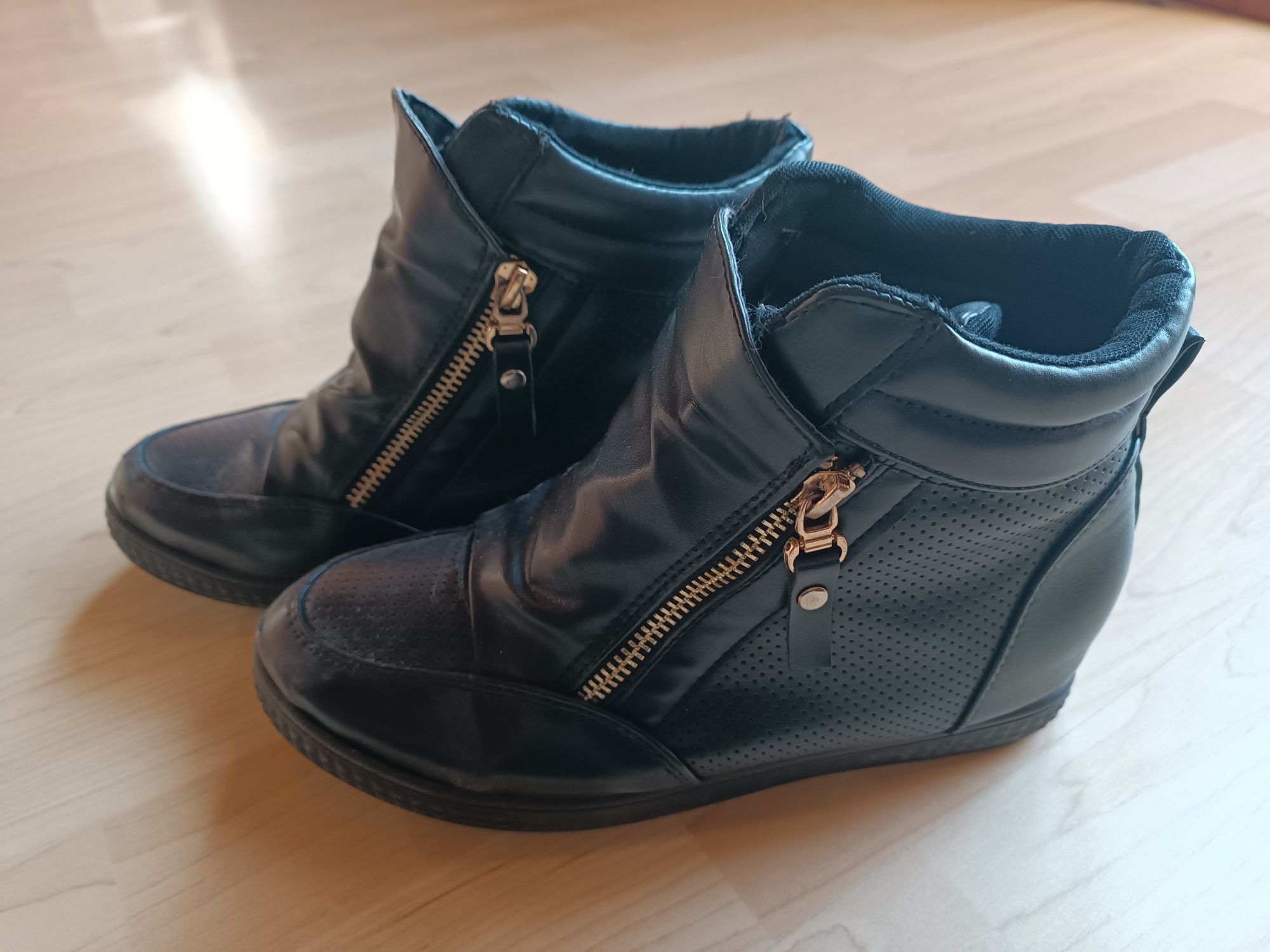 Buty damskie sneakersy czarne rozmiar 38