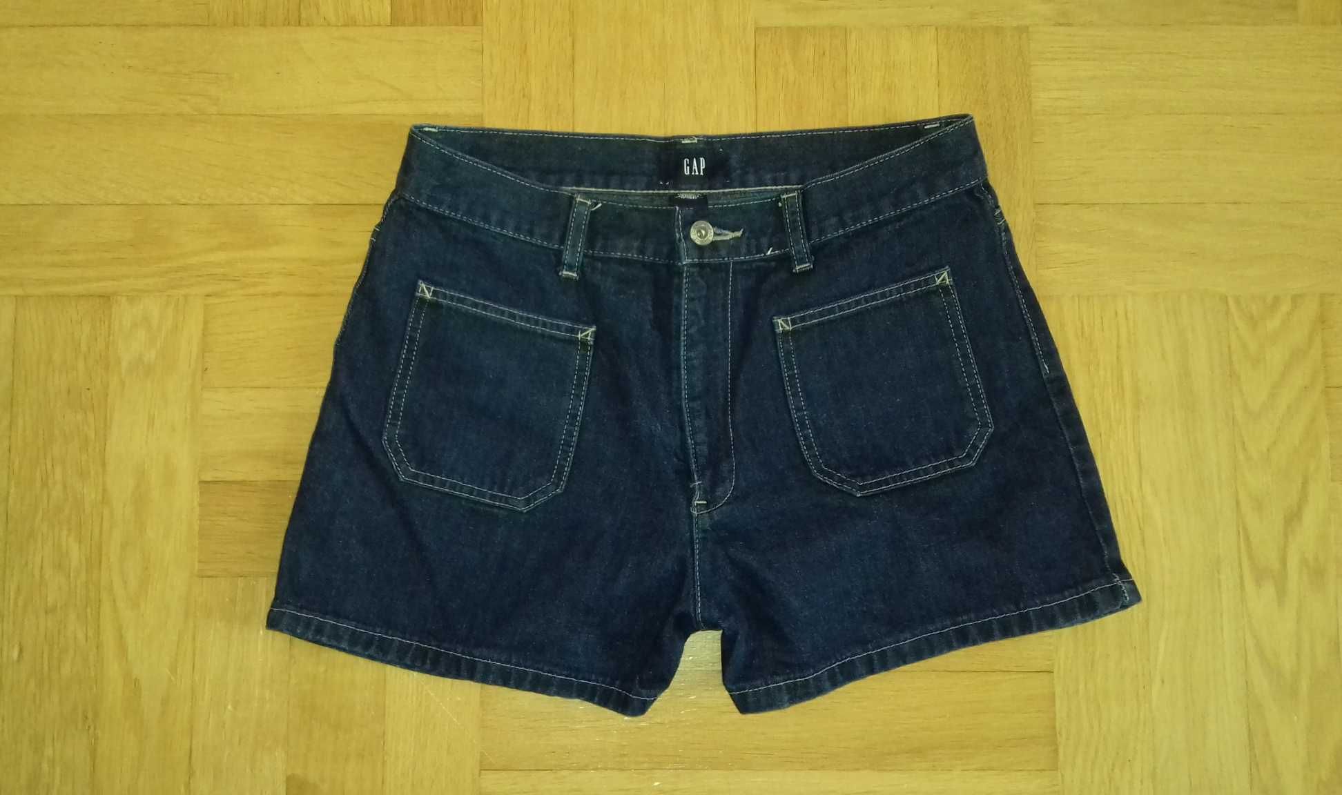 M/L szorty jeansowe GAP krótkie spodenki jeansy wysoki stan