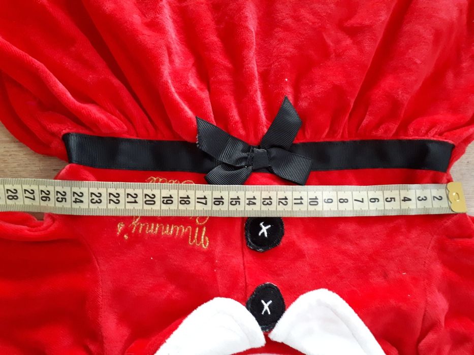 Sukienka Mikołajka strój przebranie mikołajki pomocnik Mikołaja 6-9 74