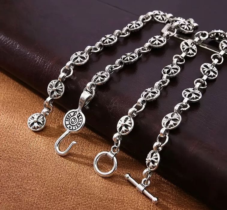 !Акція! Браслет Chrome Hearts | Срібний браслет на руку Хром Хартс