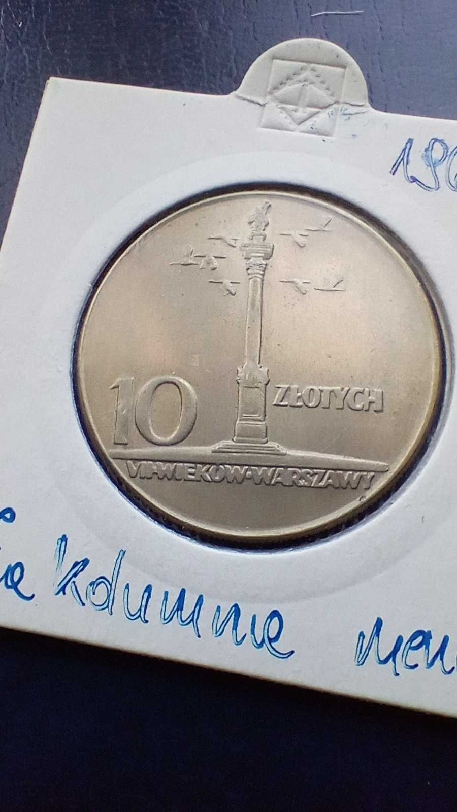 Stare monety 10 złotych 1965 Kolumna PRL stan menniczy