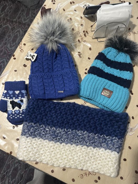 Зимняя шапка  хомут варешки