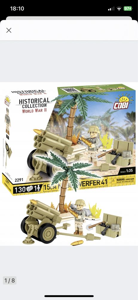 COBI 2291 15 CM NEBELWERFER 41 Klocki 130 EL