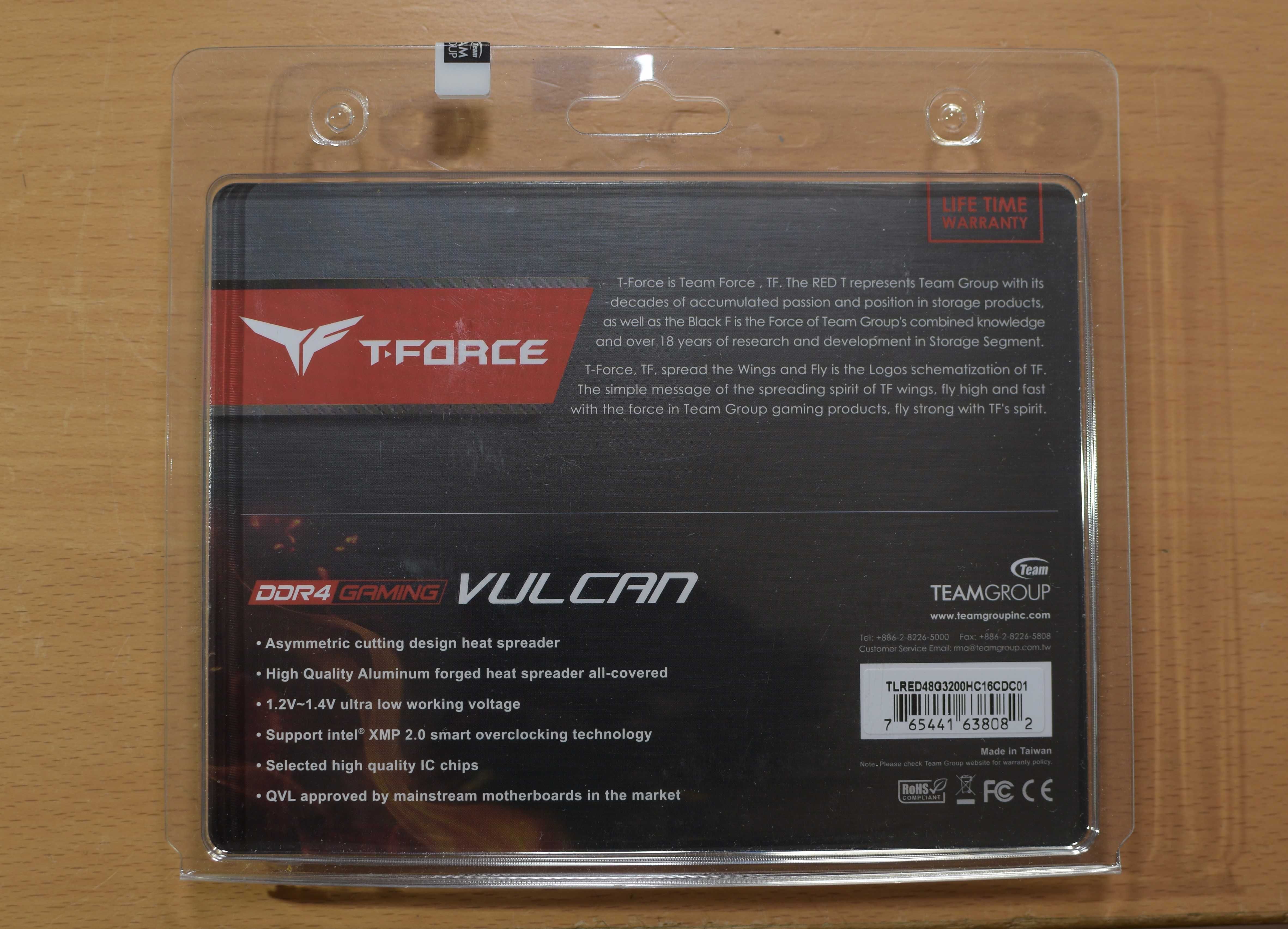 RAM DDR4 TEAMGROUP Vulcan 2x4GB (8GB) 3200MHz CL16 – Usada